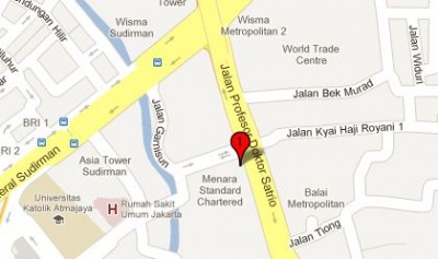 Menara Standard Chartered Jakarta Map